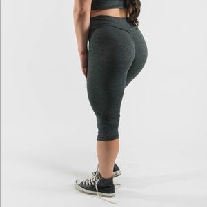 Celestial Bodiez Booty Scrunch Charcoal Capris